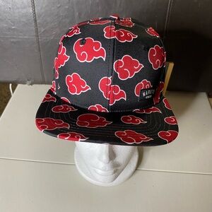 Naruto Shippuden SnapBack Cap Akatsuki Black Red Cloud Snapback Viz Media NWOT